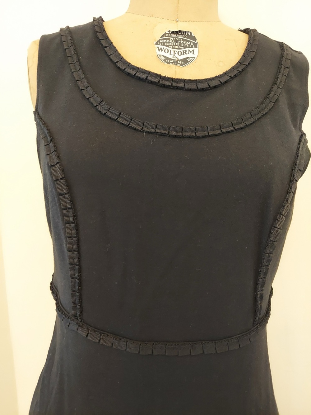 Philosophy Black Sleeveless Tank with Pleated Trim